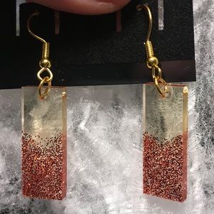 Homemade resin earrings
